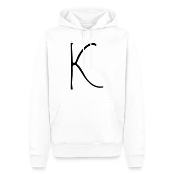 Das K - Männer Premium Bio Hoodie - Weiß - Vorne - Nico (187cm)
