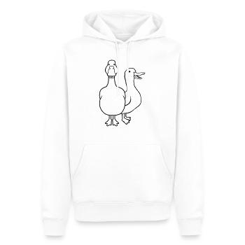 Équipe mignonnes amis oies - Sweat à capuche Premium bio Homme - blanc - Devant - Nico (187cm)