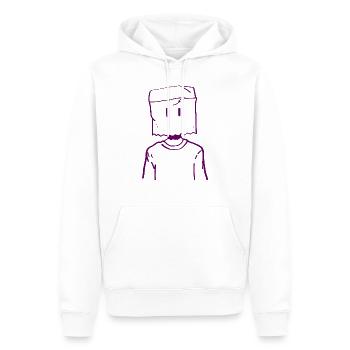 Visage de la boîte - Sweat à capuche Premium bio Homme - blanc - Devant - Nico (187cm)