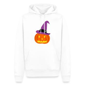 Halloween Kürbis und Hut - Männer Premium Bio Hoodie - Weiß - Vorne - Nico (187cm)