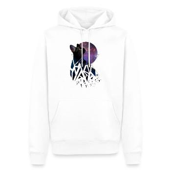Space Cat - Space Animals Serie - Männer Premium Bio Hoodie - Weiß - Vorne - Nico (187cm)