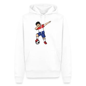Dabbing Joueur de football Garçons Pays-Bas Football - Sweat à capuche Premium bio Homme - blanc - Devant - Nico (187cm)