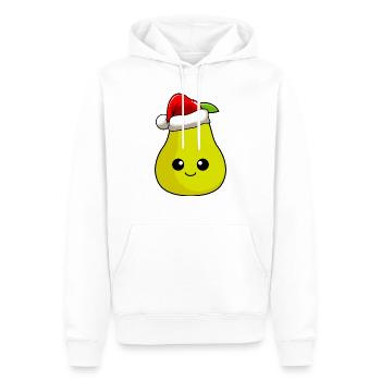 Birne Weihnachten Comic Xmas - Männer Premium Bio Hoodie - Weiß - Vorne - Nico (187cm)