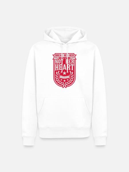 break her bed Quote - Men’s Premium Organic Hoodie - white