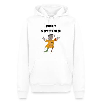 Montag Morgen Laune | Zombie - Männer Premium Bio Hoodie - Weiß - Vorne - Nico (187cm)