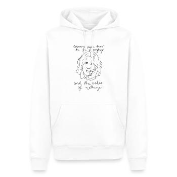 Oscar Wilde - Männer Premium Bio Hoodie - Weiß - Vorne - Nico (187cm)