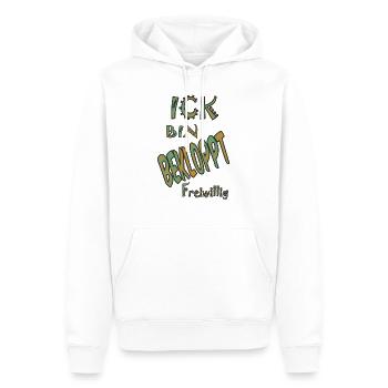 spruch bin bekloppt - Männer Premium Bio Hoodie - Weiß - Vorne - Nico (187cm)