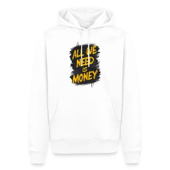 La déclaration d’argent du graffiti - Sweat à capuche Premium bio Homme - blanc - Devant - Nico (187cm)