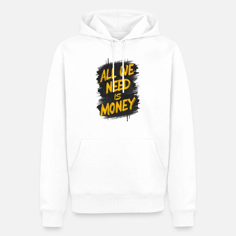Die Graffiti-Geldabrechnung - Männer Premium Bio Hoodie - Weiß