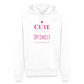 Cute Optimist - Men’s Premium Organic Hoodie - white - Front - Nico (187cm)