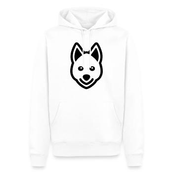 Dog - Men’s Premium Organic Hoodie - white - Front - Nico (187cm)
