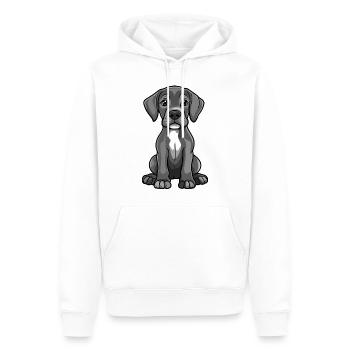 Dogue Allemand Chien Bande Dessinée Mignon - Sweat à capuche Premium bio Homme - blanc - Devant - Nico (187cm)