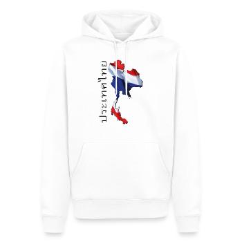 Thailand Flagge in der Thailand Landkarte TH - Männer Premium Bio Hoodie - Weiß - Vorne - Nico (187cm)