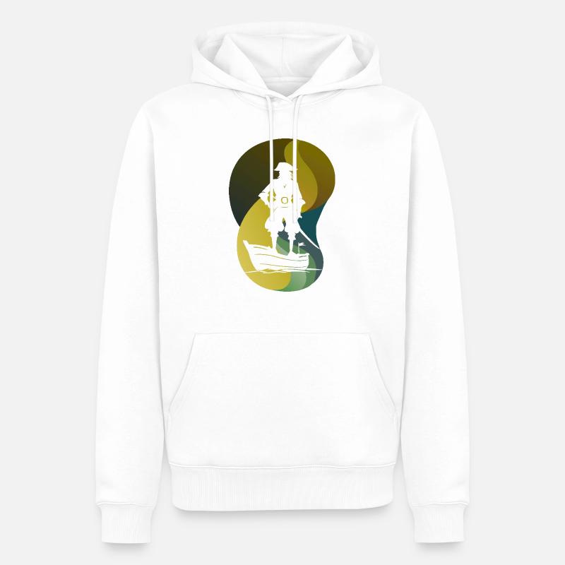 Pirate Tête de Pirate Drapeau Pirate - Sweat à capuche Premium bio Homme - blanc