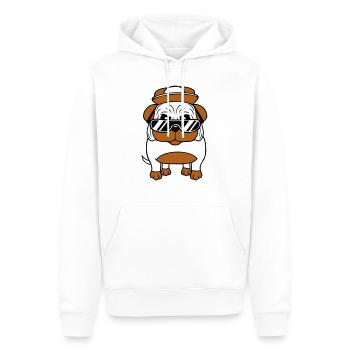 chien carlin cool lunettes de soleil cappy cap ados - Sweat à capuche Premium bio Homme - blanc - Devant - Nico (187cm)