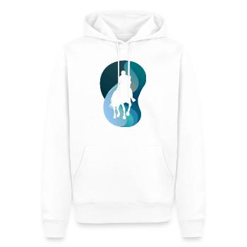Dressage Riding School Dressage Horse - Men’s Premium Organic Hoodie - white - Front - Nico (187cm)