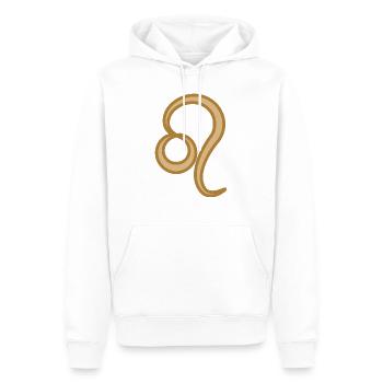 Symbole du zodiaque Lion deux tons doré - Sweat à capuche Premium bio Homme - blanc - Devant - Nico (187cm)
