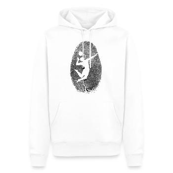 Beachball Fingerabdruck - Identität - Beach Volley - Männer Premium Bio Hoodie - Weiß - Vorne - Nico (187cm)