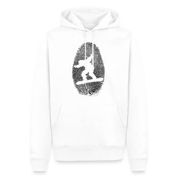 Snowboard Fingerabdruck - Snowboarder -Wintersport - Männer Premium Bio Hoodie - Weiß - Vorne - Nico (187cm)