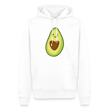 Avocado Love - Sweat à capuche Premium bio Homme - blanc - Devant - Nico (187cm)
