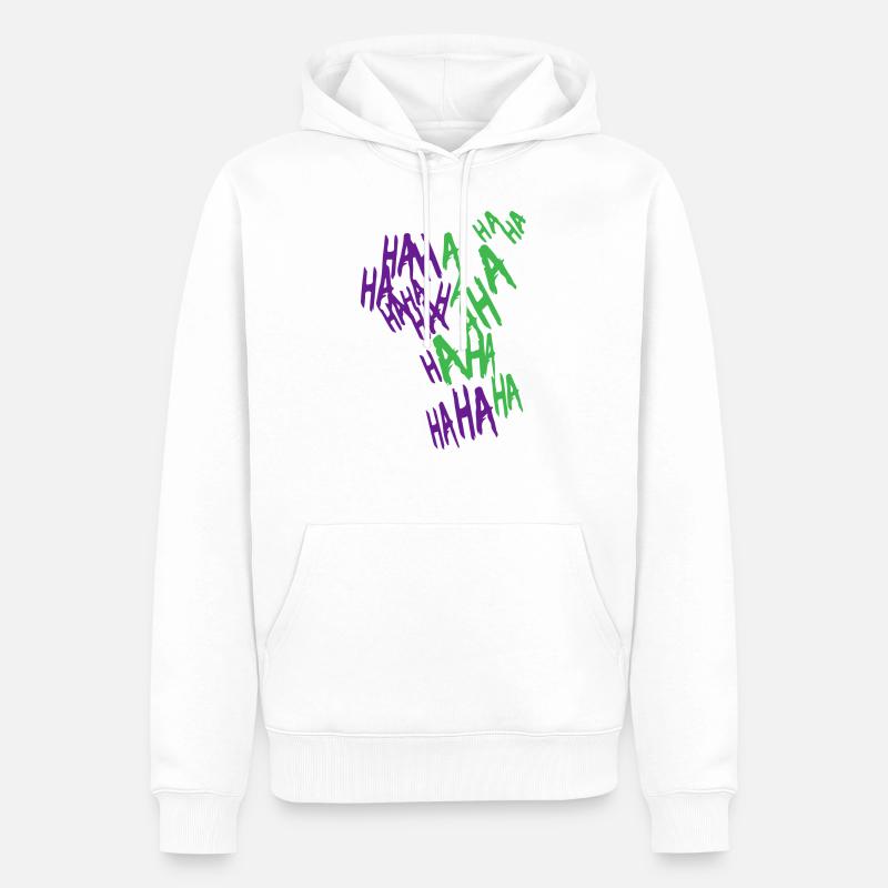 JOATE RISATE - Sweat à capuche Premium bio Homme - blanc