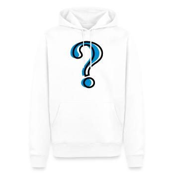 Question mark ? - Men’s Premium Organic Hoodie - white - Front - Nico (187cm)