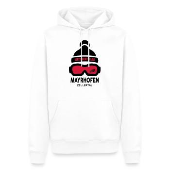 Mayrhofenski Zillertal - Männer Premium Bio Hoodie - Weiß - Vorne - Nico (187cm)