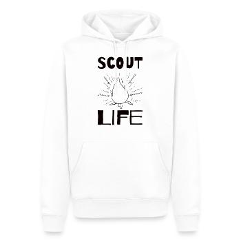 SCOUT: Scout Life - Männer Premium Bio Hoodie - Weiß - Vorne - Nico (187cm)