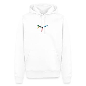 taekwondo earth logo 5 7 - Men’s Premium Organic Hoodie - white - Front - Nico (187cm)