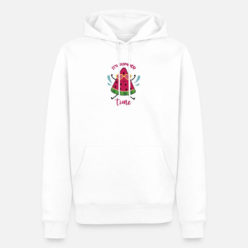 C’est le temps d’été - Sweat à capuche Premium bio Homme - blanc