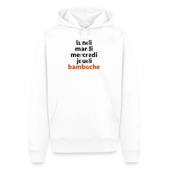 bamboche - Sweat à capuche Premium bio Homme - blanc - Devant - Nico (187cm)