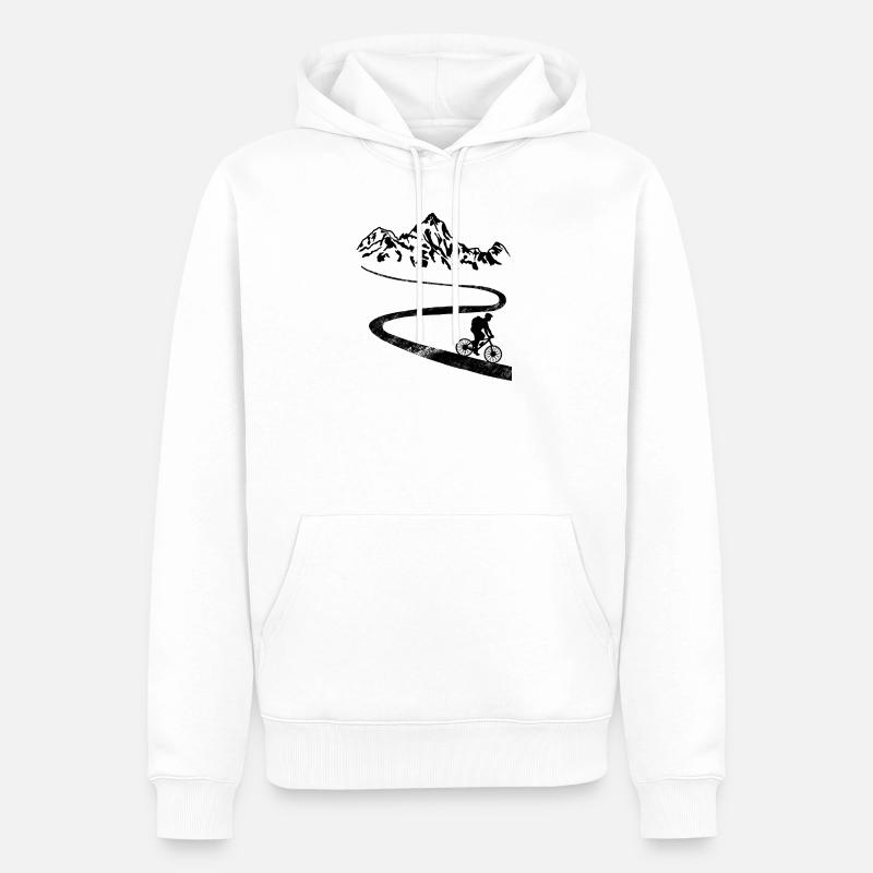 Vélo vélo de course vélo deux roues - Sweat à capuche Premium bio Homme - blanc