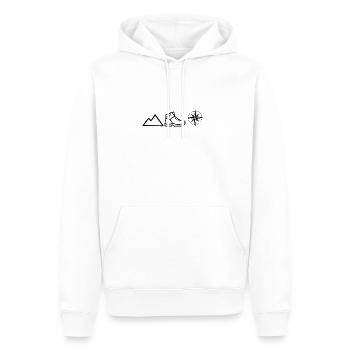 Montagnes Alpes Alpines Alpines - Sweat à capuche Premium bio Homme - blanc - Devant - Nico (187cm)