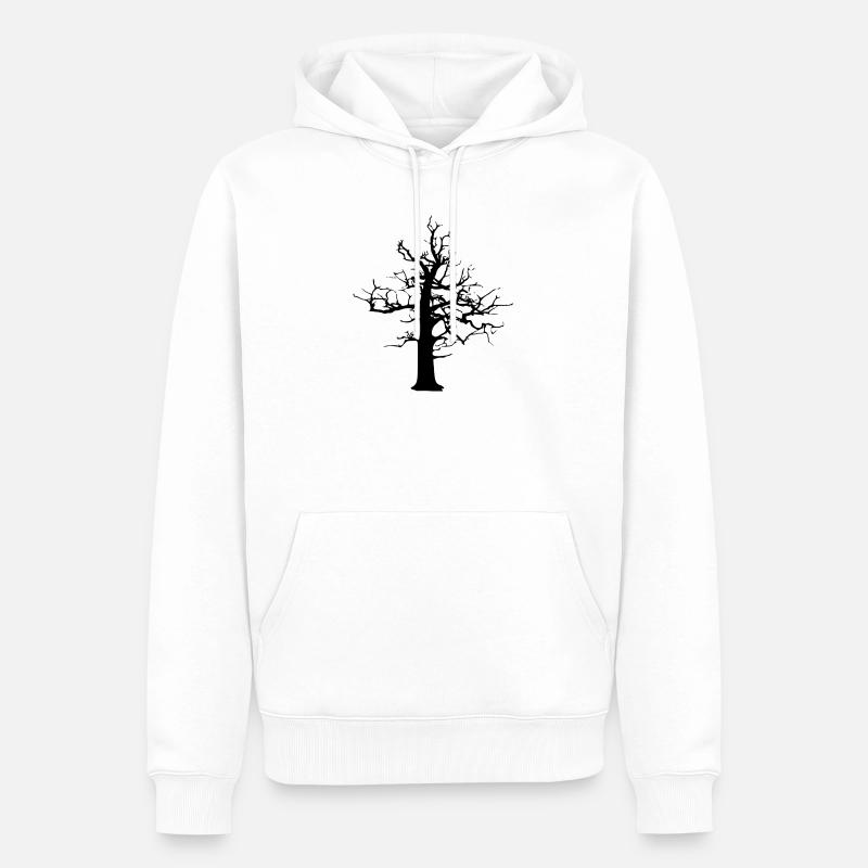 dépérage forestier - Sweat à capuche Premium bio Homme - blanc