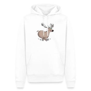 Deer - deer - deer - Men’s Premium Organic Hoodie - white - Front - Nico (187cm)