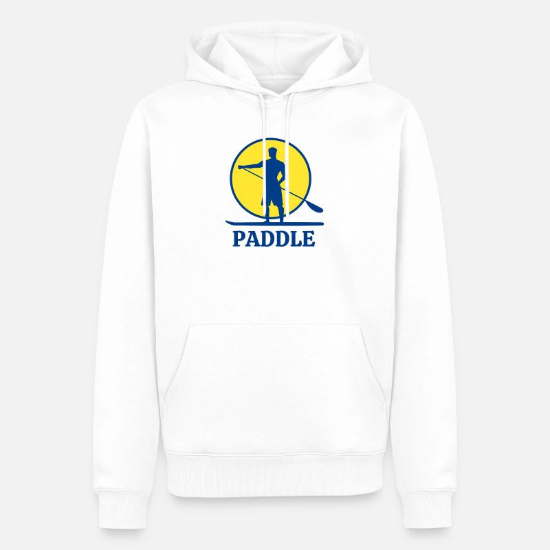 paddle, fan de paddle, stand up - Sweat à capuche Premium bio Homme - blanc