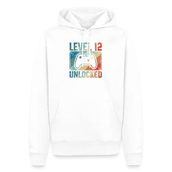 Level 12 – Freigeschalteter Controller T-Shirt - Männer Premium Bio Hoodie - Weiß - Vorne - Nico (187cm)