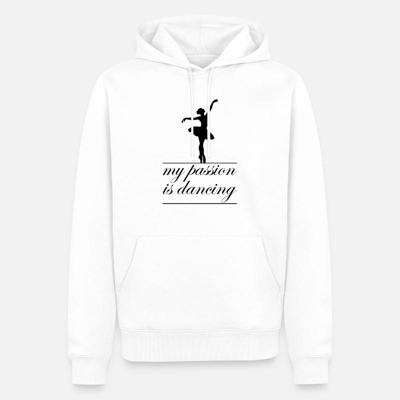 Danse Musique de danse - Sweat à capuche Premium bio Homme - blanc