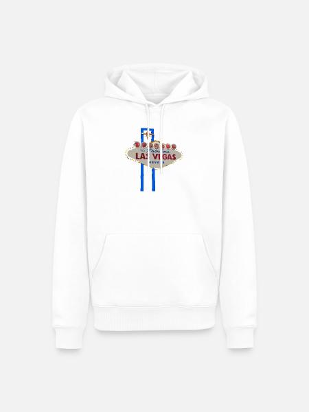 Las Vegas - Männer Premium Bio Hoodie - Weiß