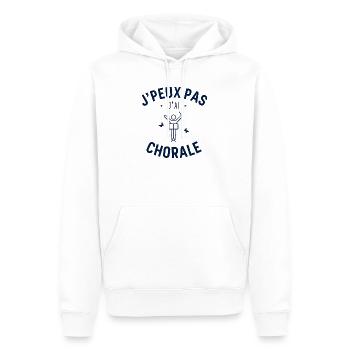 J'peux pas j'ai Chorale - Sweat à capuche Premium bio Homme - blanc - Devant - Nico (187cm)