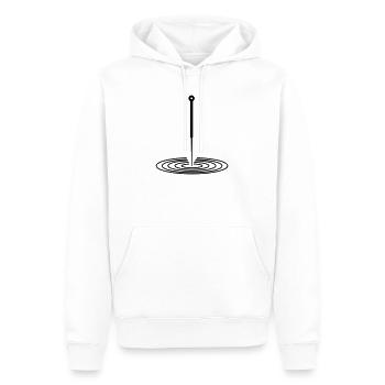 Logo d’acupuncture - Sweat à capuche Premium bio Homme - blanc - Devant - Nico (187cm)