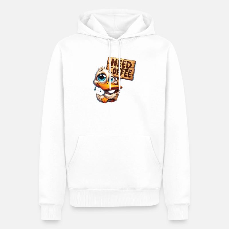 Need Coffee - Brauchte Kaffee - Männer Premium Bio Hoodie - Weiß