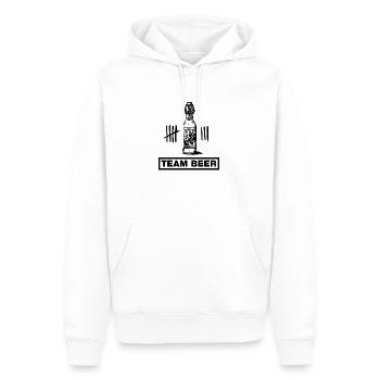 Flasche Bier, Beer, Cerveza (JGA-Team-Design) - Männer Premium Bio Hoodie - Weiß - Vorne - Nico (187cm)