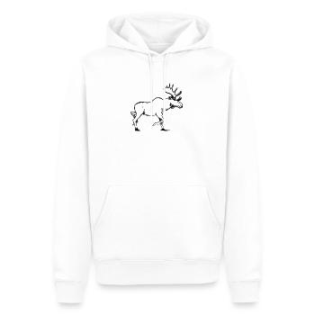 L’orignal - Sweat à capuche Premium bio Homme - blanc - Devant - Nico (187cm)