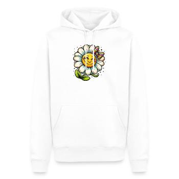Pâquerette - Sweat à capuche Premium bio Homme - blanc - Devant - Nico (187cm)