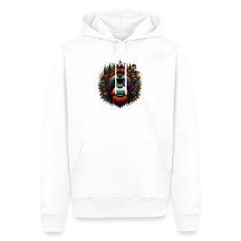 Orang-outan Singe Orang-outan - Sweat à capuche Premium bio Homme - blanc - Devant - Nico (187cm)