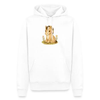 Nordischer Wald - Fjordpferd - Männer Premium Bio Hoodie - Weiß - Vorne - Nico (187cm)
