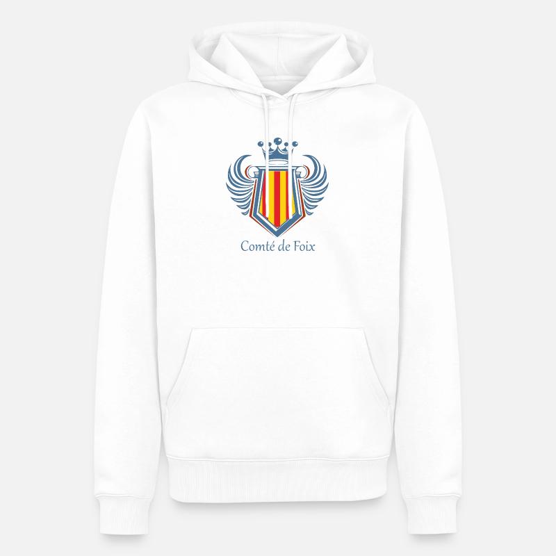 Grafschaft Foix - Männer Premium Bio Hoodie - Weiß