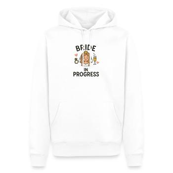 Bride in Progress – Funny Bachelor Party Bridal Design - Men’s Premium Organic Hoodie - white - Front - Nico (187cm)
