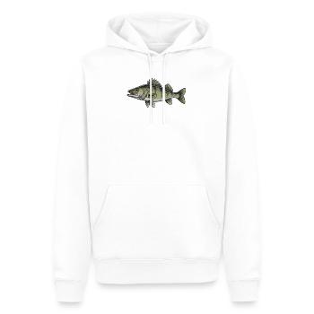 Zander Predator Fishing - Men’s Premium Organic Hoodie - white - Front - Nico (187cm)